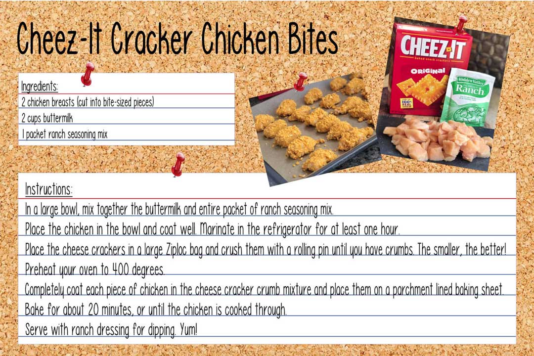 Recipe for Cheez-It Cracker Chicken Bites